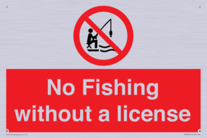 No Fishing without a license